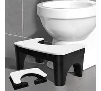 Zuxbolf Tabouret de Toilette Physiologique, Repose Pied Toilette Pliable | Marche Pied WC pour Adulte Anti Constipation Squatty Potty Tabouret Squat à Toilettes pour Adulte Enfant 39 x 22 x 17CM