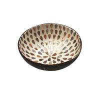 ZUXWUX Bol à clés en coquille de noix coco 14x14x5cm | Intérieur poli lisse, utilisation multifonctionnelle, utilisation dans le salon/entrée/bureau.