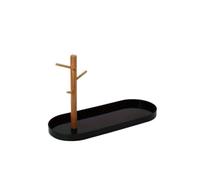 ZUXWUX Bol porte-clés avec support en bois à 3 niveaux | Conception de stockage multifonctionnelle, utilisation d'entrée/couloir/commode