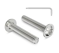 Zuyya Lot de 20 vis à tête bombée M6 x 50 mm avec bride, vis M6