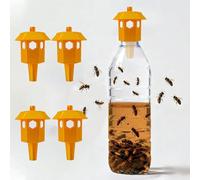ZVD Pack de 4 Piège Frelon Asiatique Pièges à Frelons Extérieur Sélectif - Compatible Bouteille Standard + Recette d’Appât Offerte (Jaune, M)