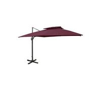 vidaXL Parasol ampli avec aération 300x300 cm rouge bordeaux
