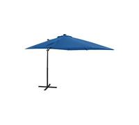 vidaXL Parapluie avec éclairage LED 250 cm bleu azur