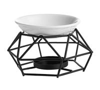 Zweipappel Lampe à Bougie parfumée en métal avec Support pour Bougie Chauffe-Plat (Noir)