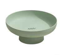 ZWEquipint Bol à fruits haut en plastique sur pied pour décoration d'intérieur, comptoir de cuisine, 26,5 cm (vert)