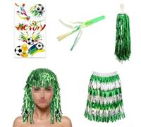 ZWEquipint Ensemble d'accessoires pour fans de football, bandeau, boucles d'oreilles, tatouages, autocollants pour les jours de jeu, confortables pour les matchs de football, les fêtes, les équipes