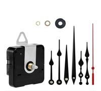 ZWEquipint Kit de mouvement d'horloge murale silencieuse avec plusieurs options d'aiguilles pour réparation à faire soi-même, tige courte de 12 mm pour visages fins jusqu'à 45,7 cm