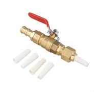 ZWEquipint Outil de sablage de type valve avec robinet à boisseau sphérique NPT en laiton, 4 embouts de buse en alumine (2,4/2,7/3,2/3,6 mm) pour enlever la rouille et pour la préparation de surface