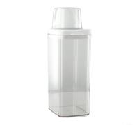 ZWEquipint Récipient de rangement en plastique, avec gobelet doseur hermétique, pour lessive, poudre, savon, rangement à la maison (1500 ml)