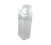 ZWEquipint Récipient de rangement en plastique, avec gobelet doseur hermétique, pour lessive, poudre, savon, rangement à la maison (1100 ml)