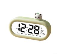 ZWEquipint Réveil numérique mignon avec veilleuse pour chambre d'enfant, bureau, chaton, panda, lapin (8897 panda de dessin animé)