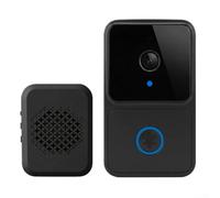 ZWEquipint Sonnette vidéo WiFi M6 avec audio bidirectionnel et surveillance à distance intelligente sans fil pour entrée de sécurité à domicile (noir)
