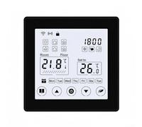 ZWEquipint Thermostat WiFi intelligent pour chauffage au sol, écran tactile VA, pour contrôle par application Tuya, 16 A 230 V, température 5-95 C, blanc (noir)