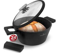 ZWIEGER Cocotte en Fonte d’Aluminium 24 cm, Marmite avec Couvercle | Faitout Induction - Idéale Four et Pain - Fond Inox Intégral, Tous Feux - Revêtement Antiadhésif, sans PFOA ni PFOS