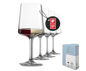 Zwiesel Glas Allround Echo Lot de 4 verres à vin modernes avec plaque de base spéciale, verres en cristal Tritan lavables au lave-vaisselle, fabriqués en Allemagne (n° d'article 123381)
