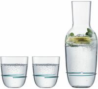 ZWIESEL GLAS handmade 1382 KARAFFE 0,75 + 2 BECHER 42 AURA SMARAGDGRÜN 121695