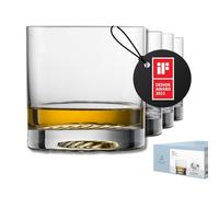 Zwiesel Glas Lot de 4 grands verres à whisky Echo - Verre à whisky moderne - Passe au lave-vaisselle - Fabriqué en Allemagne (n° d'article 123377)