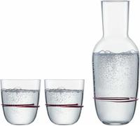 ZWIESEL GLASS fait main 1382 KARAFFE 0,75 + 2 BECHER 42 AURA AUBERGINE 121691