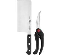 ZWILLING 36130-004-0 Set de 2 Couteaux Acier Inoxydable Noir 34 x 10 x 3 cm