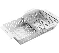 ZWILLING BBQ+ Lot de 2 paniers de barbecue en acier inoxydable pour légumes, poissons et viandes, empilables, passent au lave-vaisselle, argent