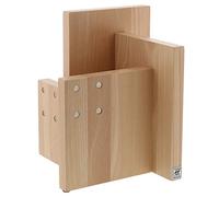 Zwilling - Bloc à couteaux magnétique carré italien Bois de hêtre naturel.