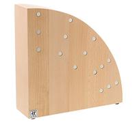 ZWILLING Bloc de couteaux rond magnétique italien Bois de hêtre naturel.