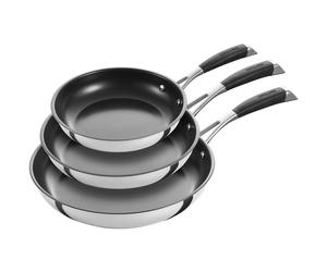ZWILLING Core 3-pcs, Set de poêles, Noir argenté