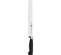 Zwilling Couteau à trancher Four Star 26 cm – lame en acier inoxydable à alvéoles – Noir
