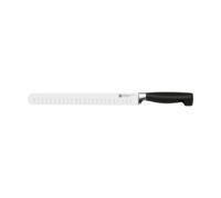 Zwilling Couteau à trancher Four Star 26 cm – lame en acier inoxydable à alvéoles – Noir