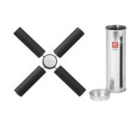 Zwilling Dessous de plat TWIN SPECIALS pliable silicone 22 x 22 cm Noir et argenté