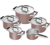Zwilling - Ensemble de 5 ustensiles de cuisine avec revêtement céramique extérieur + Couvercles Pure Rose