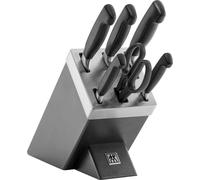 ZWILLING Four Star - Ensemble bloc à couteaux et couteaux - 7 pièces - Noir/Gris