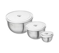 ZWILLING Fresh & Save BOWLS Set de bols sous vide S/M/L / 6-pcs, Acier inoxydable, Blanc argenté