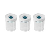 ZWILLING FRESH & SAVE CUBE La Mer Lot de 3 boîtes à épices modulaires et empilables, rangement hermétique et sous vide, passent au lave-vaisselle, Transparent-La Mer