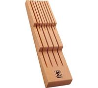 ZWILLING Insert de tiroir pour couteaux de cuisine, support en bois pour 8 couteaux, marron