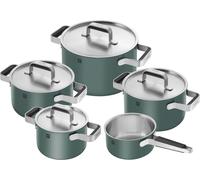ZWILLING Kochgeschirrset, 5-tlg | rund | 18/10 Edelstahl | Grün Pure Grün
