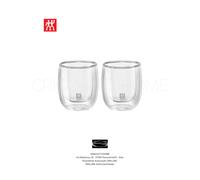 ZWILLING Lot De 2 Tasses À Café Transparent En Verre Borosilicaté, Moka