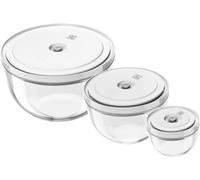FRESH & SAVE Set de 3 Bols en verre sous-vide avec couvercles ZWILLING S/M/L