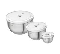 ZWILLING - lot de 6 Saladiers sous vide Fresh and save - 12-18-24 cm, Acier inoxydable, Argent