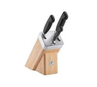 Zwilling Bloc de couteaux VIER STERNE 4 pièces en bambou Brun
