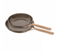 ZWILLING Milano Lot de 2 poêles à frire 24 cm + 28 cm en aluminium, compatible avec plaques à induction, revêtement antiadhésif en céramique, sans PFAS, passe au lave-vaisselle, fabriquées en Italie