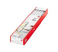 ZWILLING Pailles droites réutilisables en verre borosilicate pour boissons chaudes ou froides, pack de 4 pailles + 1 brosse à nettoyer, longueur 23 cm, couleur: transparente, série Sorrento