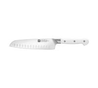ZWILLING Pro le blanc Santoku 18 cm, Blanc, Tranchant alvéolé