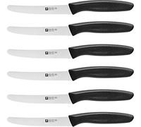 ZWILLING Set de Couteaux de Cuisine (6 pièces), Lames : 12 cm, Acier Spécial Inoxydable/Manche Plastique, série Twin Grip