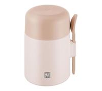 ZWILLING THERMO PLUS Récipient isotherme à double paroi en acier inoxydable avec cuillère anti-fuite, léger, passe au lave-vaisselle, 600 ml, garde au chaud/froid pendant 10 heures, rose