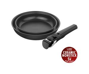 ZWILLING Unlock 3-pcs, Set de poêles, Noir mat