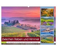 Zwischen Reben und Himmel (Wandkalender 2027 DIN A2 quer), CALVENDO Monatskalender: Sanfte Hügel, endlose Reben und warmes Licht: Dieser Kalender fängt die Toskana in ihren schönsten Momenten ein.