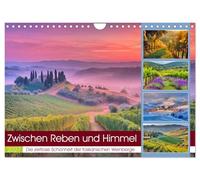Zwischen Reben und Himmel (Wandkalender 2027 DIN A4 quer), CALVENDO Monatskalender: Sanfte Hügel, endlose Reben und warmes Licht: Dieser Kalender fängt die Toskana in ihren schönsten Momenten ein.