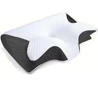 ZWOIVHE SOYA Paris Oreiller 2.0 Ergonomique Cervical pour Dormir sur Le Côté Et sur Le Dos (Noir,1 X)