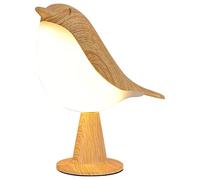 ZWOIVHE VinyStar BirdZen - Lampe De Chevet Lampe De Bureau Mignonne En Forme D'Oiseau, 3 Modes Dimmable Pour Maison Chambre (Couleur Érable)